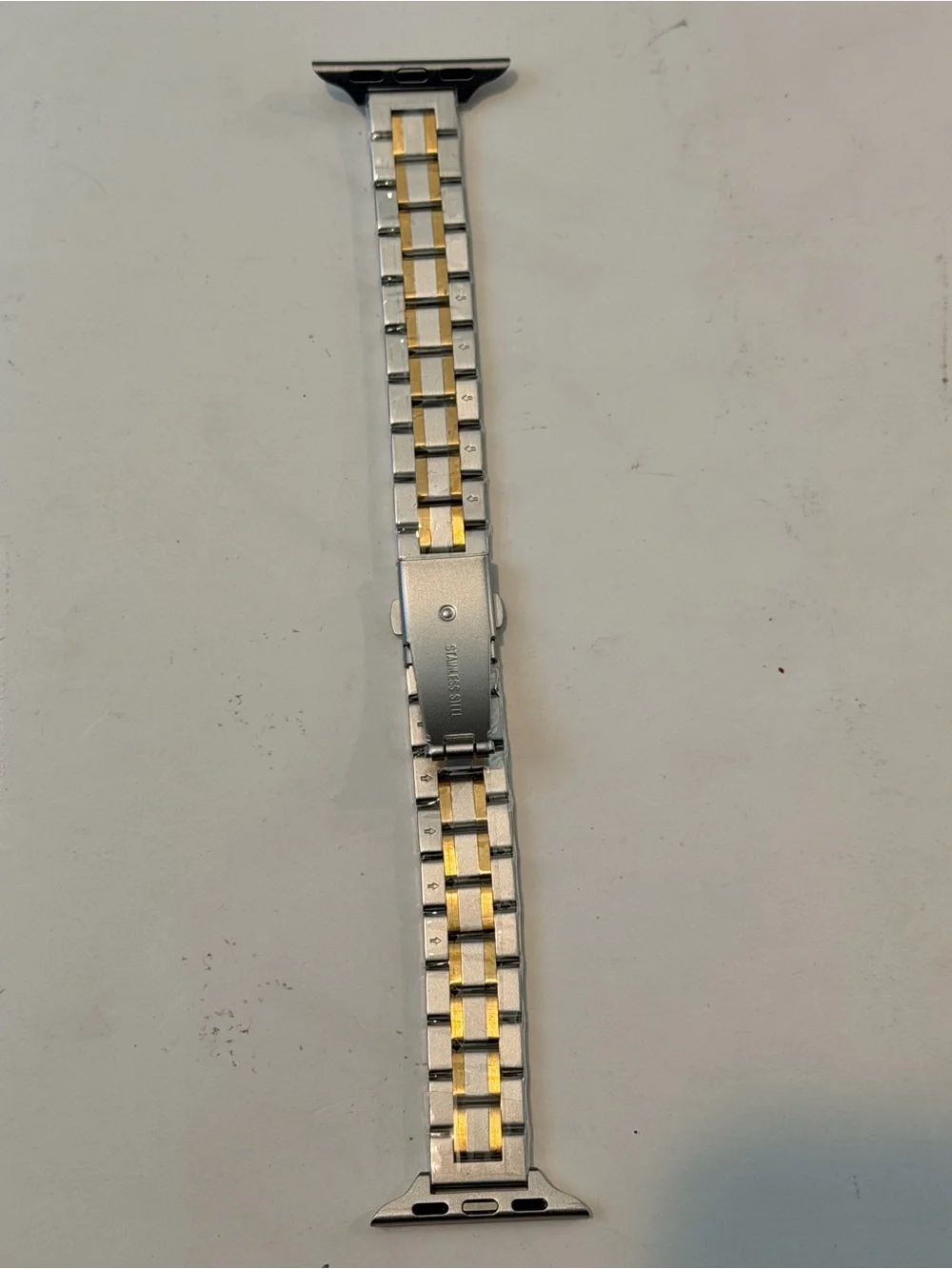 Two-Tone Stainless Steel Watch Band for Smartwatch - Silver and Gold